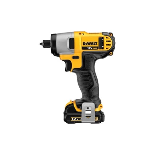 DEWALT 12 V 1/4 in. Cordless Impact Drive Kit, Yeloow/Black